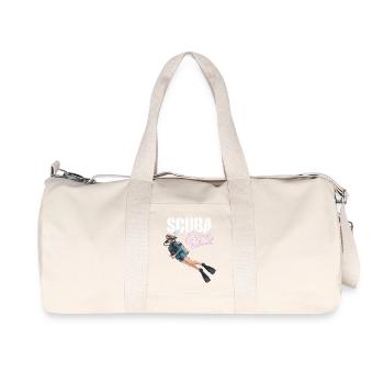 Scuba Girl Taucherin Design - Recycelte Canvas-Sporttasche von Stanley/Stella - Naturweiß - Vorne