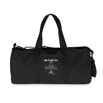 How Planes Fly Funny Aeronautical Engineer Quote - Recycled Canvas Sports Bag by Stanley/Stella - black - Front