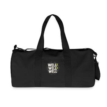 Well Jamaica Flag, Funny Jamaican Saying - Recycled Canvas Sports Bag by Stanley/Stella - black - Front