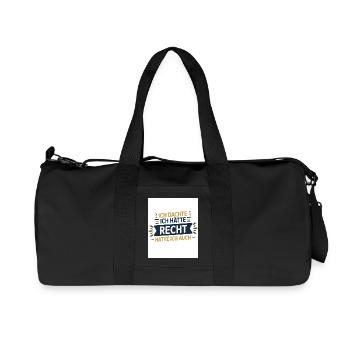 Je pensais que j’avais raison – je l’étais ! - Sac de sport en toile recyclée Stanley/Stella - noir - Devant