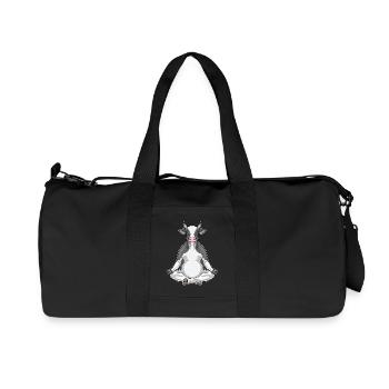 Cow Yoga Fitness Meditation - Recycled Canvas Sports Bag by Stanley/Stella - black - Front