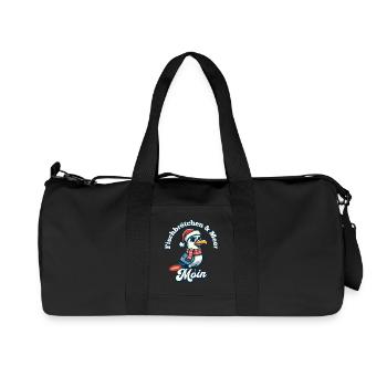 Sandwich au poisson et mouette avec chapeau de Père Noël - Sac de sport en toile recyclée Stanley/Stella - noir - Devant