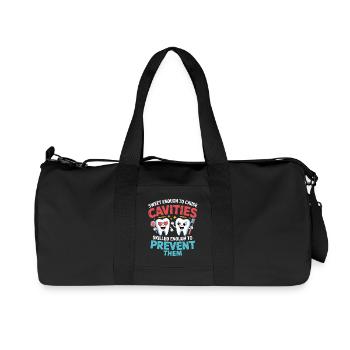 Protéger les dents de Tooth Cari Heroes - Sac de sport en toile recyclée Stanley/Stella - noir - Devant