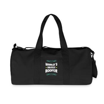 Weltbester Dachdecker - Recycelte Canvas-Sporttasche von Stanley/Stella - Schwarz - Vorne
