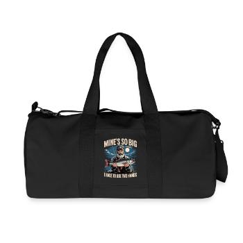 Mine's So Big – Funny Angler Shirt for Men - Recycled Canvas Sports Bag by Stanley/Stella - black - Front
