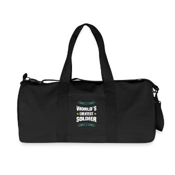 World's Best Soldier - Recycled Canvas Sports Bag by Stanley/Stella - black - Front