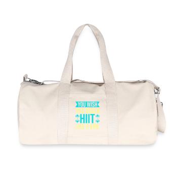 Fitness Fanatics Hiit Like A Girl Calisthenics Gym - Recycelte Canvas-Sporttasche von Stanley/Stella - Naturweiß - Vorne