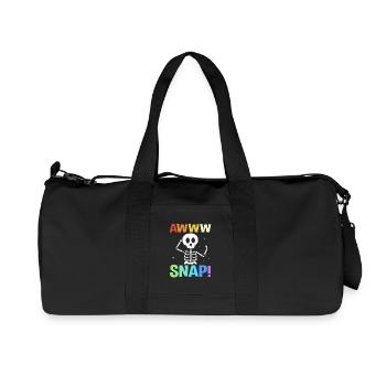 Bone Fracture Halloween Skeleton Bone Arm Fracture - Recycled Canvas Sports Bag by Stanley/Stella - black - Front