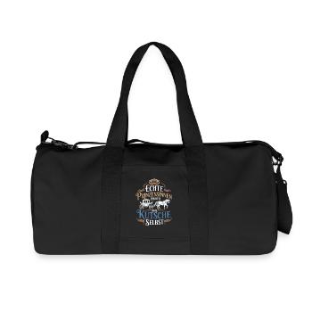  Echte Prinzessinnen Fahren Ihre Kutsche Selbst - Recycelte Canvas-Sporttasche von Stanley/Stella - Schwarz - Vorne