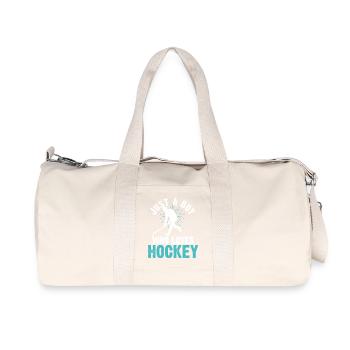 Hockey Eishockey Eishockeyspieler Geschenk - Recycled Canvas Sports Bag by Stanley/Stella - natural - Front