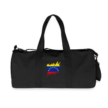 Drapeau du Venezuela, style déchiré - Sac de sport en toile recyclée Stanley/Stella - noir - Devant