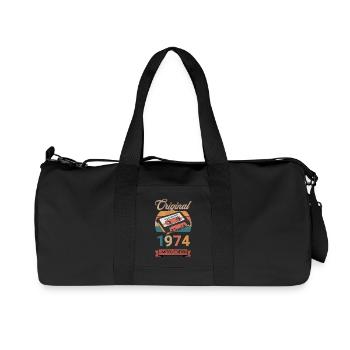 Original 1974 Édition Limitée Cadeau d’Anniversaire - Sac de sport en toile recyclée Stanley/Stella - noir - Devant