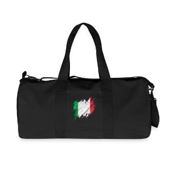Drapeau italien, style déchiré - Sac de sport en toile recyclée Stanley/Stella - noir - Devant