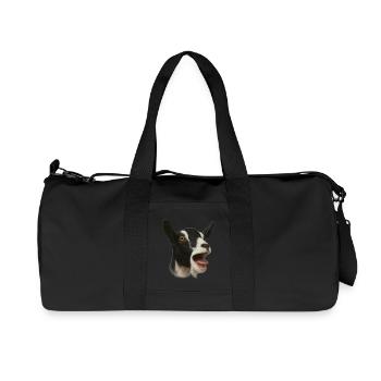 Goat Goat Breeding Goat Farmer Black Goat - Recycled Canvas Sports Bag by Stanley/Stella - black - Front