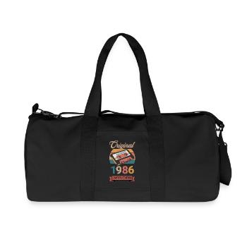 Original 1986 Édition Limitée Cadeau d’Anniversaire - Sac de sport en toile recyclée Stanley/Stella - noir - Devant