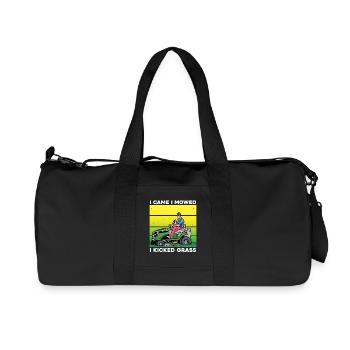 I Came I Mowed I Kicked Grass - Recycelte Canvas-Sporttasche von Stanley/Stella - Schwarz - Vorne