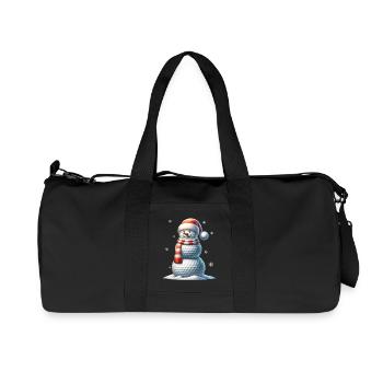 GOlf Christmas Sports Santa Claus - Recycled Canvas Sports Bag by Stanley/Stella - black - Front