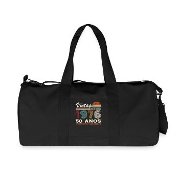 50th Birthday 50 Years Vintage 1976 - Recycled Canvas Sports Bag by Stanley/Stella - black - Front