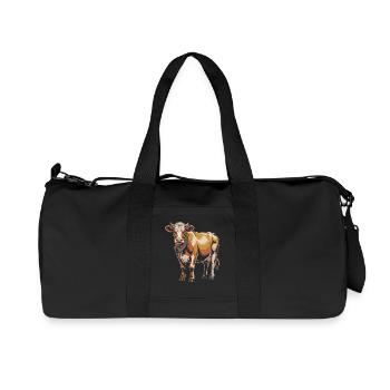 Vache Vaches - Sac de sport en toile recyclée Stanley/Stella - noir - Devant