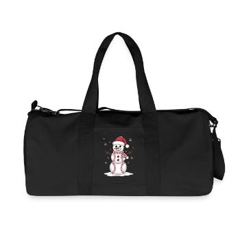 BAseball Christmas Sports Santa Claus - Recycled Canvas Sports Bag by Stanley/Stella - black - Front