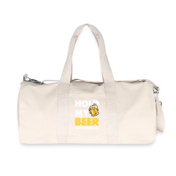 Hold My Beer Saying Beer Mug - Recycled Canvas Sports Bag by Stanley/Stella - natural - Front