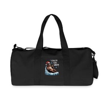 Père Noël drôle Noël avec dicton - Sac de sport en toile recyclée Stanley/Stella - noir - Devant