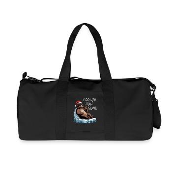 Père Noël drôle Noël avec dicton - Sac de sport en toile recyclée Stanley/Stella - noir - Devant