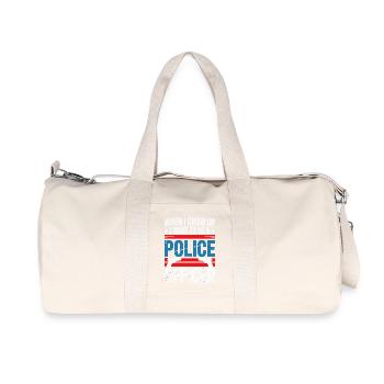 When I grow up - Police Officer Design - Recycled Canvas Sports Bag by Stanley/Stella - natural - Front