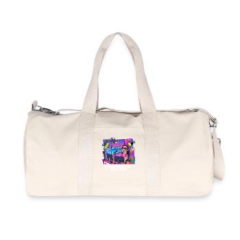 C’est drôle si je gagnais à la loterie, vous remarqueriez un yacht - Sac de sport en toile recyclée Stanley/Stella - blanc naturel - Devant