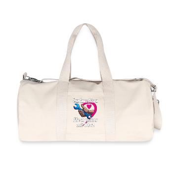 Mécanicien de machines agricoles avec HEART - Sac de sport en toile recyclée Stanley/Stella - blanc naturel - Devant