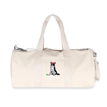 Il suffit de le lancer border collie chien mamans et papas - Sac de sport en toile recyclée Stanley/Stella - blanc naturel - Devant