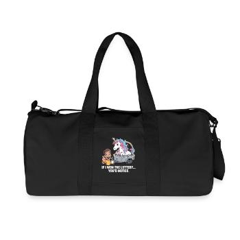 C’est drôle si je gagnais à la loterie, vous remarqueriez un yacht - Sac de sport en toile recyclée Stanley/Stella - noir - Devant