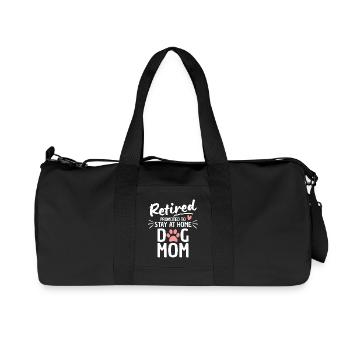 Retired Dog Mom Retirement - Recycled Canvas Sports Bag by Stanley/Stella - black - Front