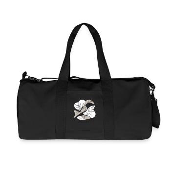 Botanical line art - Recycled Canvas Sports Bag by Stanley/Stella - black - Front