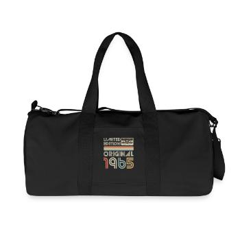 Limitierte Original 1965 Retro Kassette - Recycelte Canvas-Sporttasche von Stanley/Stella - Schwarz - Vorne