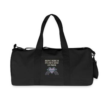 Groovy Pride Retro Equality Queer Story - Recycled Canvas Sports Bag by Stanley/Stella - black - Front