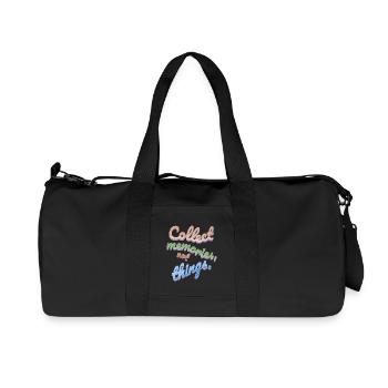 Collect Memories Not Things - Recycled Canvas Sports Bag by Stanley/Stella - black - Front