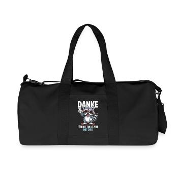 Danke Für Die Tolle Zeit Mit Dir - Recycelte Canvas-Sporttasche von Stanley/Stella - Schwarz - Vorne