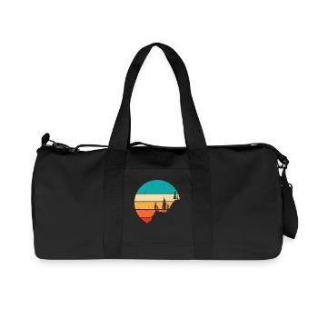 Hiking Hiker Mountaineer Gift - Recycled Canvas Sports Bag by Stanley/Stella - black - Front