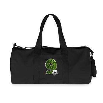 NO. 9 NUMBER 9 FOOTBALL 9TH BIRTHDAY - Recycled Canvas Sports Bag by Stanley/Stella - black - Front