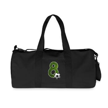 NO. 8 NUMBER 8 FOOTBALL 8TH BIRTHDAY - Recycled Canvas Sports Bag by Stanley/Stella - black - Front