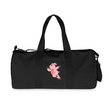 Pig Jogger Jogging Sport - Recycled Canvas Sports Bag by Stanley/Stella - black - Front