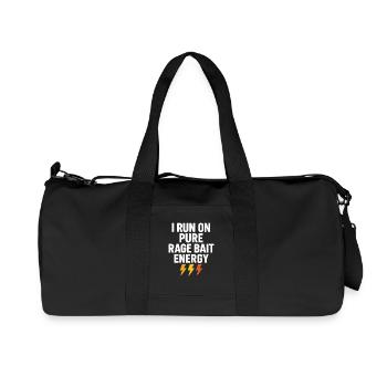 Pure Rage Bait Energy, Funny Saying  - Recycled Canvas Sports Bag by Stanley/Stella - black - Front