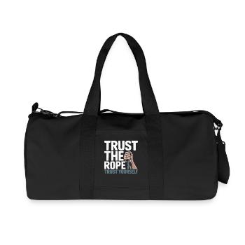Rock Climbing Mountain Climb Carabiner Bouldering - Recycled Canvas Sports Bag by Stanley/Stella - black - Front