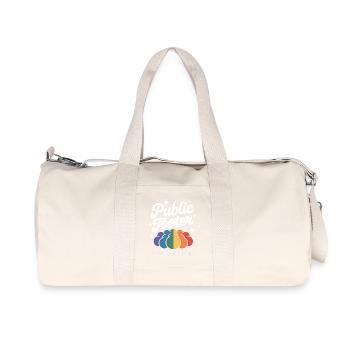 Oeuvre de caca coloré - Sac de sport en toile recyclée Stanley/Stella - blanc naturel - Devant