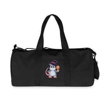 Mouse Halloween Basketball - Recycled Canvas Sports Bag by Stanley/Stella - black - Front