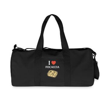 J adore Focaccia Illustration Pain - Sac de sport en toile recyclée Stanley/Stella - noir - Devant