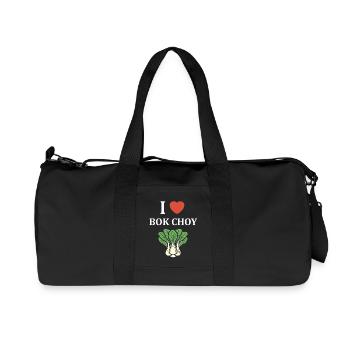J aime Bok Choy Graphic Tee - Sac de sport en toile recyclée Stanley/Stella - noir - Devant