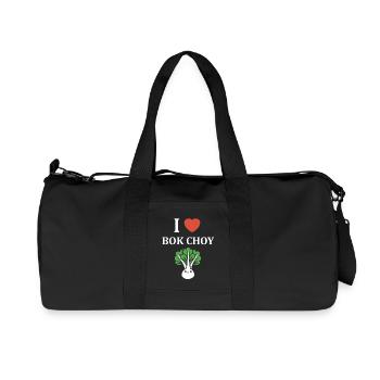 J'aime Bok Choy Tee Vert - Sac de sport en toile recyclée Stanley/Stella - noir - Devant