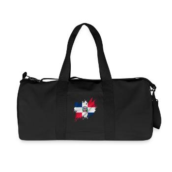 Dominican flag, torn style - Recycled Canvas Sports Bag by Stanley/Stella - black - Front